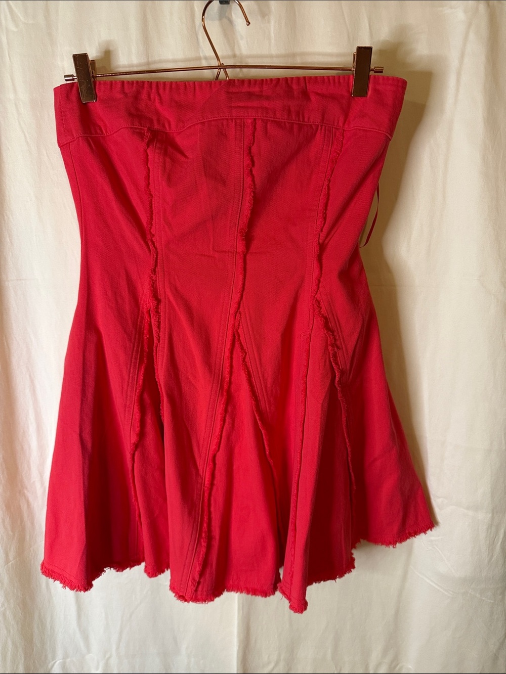 Strapless Red A-Line Dress